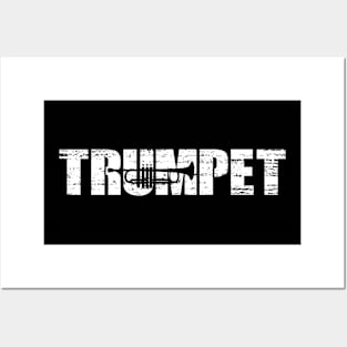 Distressed Look Trumpet Gift For Trumpeters Posters and Art